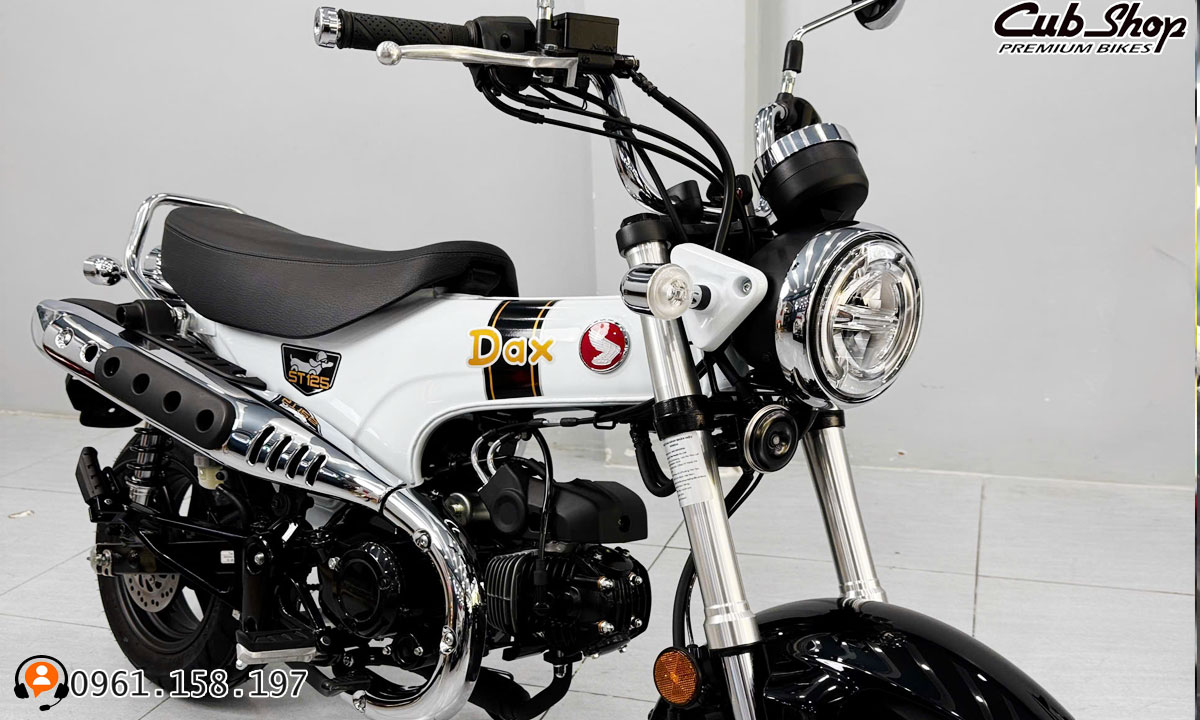 Honda Dax 125 2026 Original Màu Trắng: Vẻ Đẹp Tinh Khôi Trên Nền Khung T-Bone Huyền Thoại Honda Dax 125 2026 Original Màu Trắng: Vẻ Đẹp Tinh Khôi Trên Nền Khung T-Bone Huyền Thoại